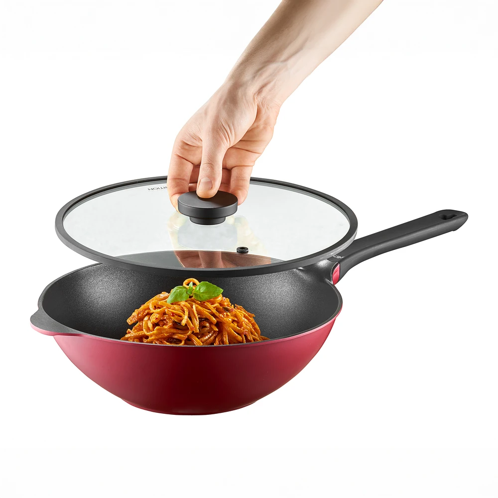 Keptuvė „Wok“ su „Qualum Basic Noel“ danga, 30 cm, AMBITION