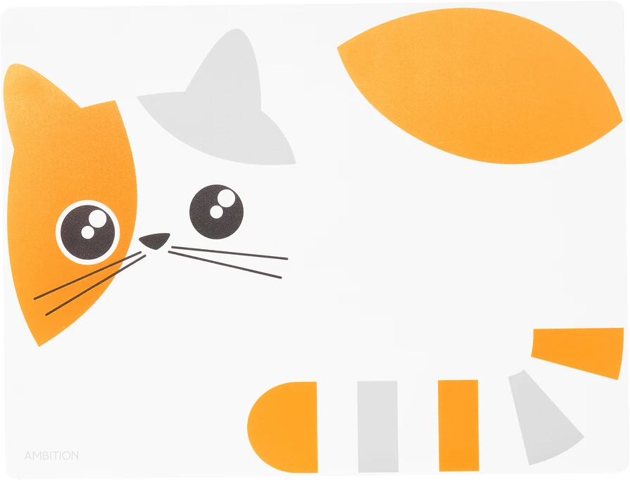 Kitty stalo kilimėlis 40 x 30 cm oranžinė katė AMBITION