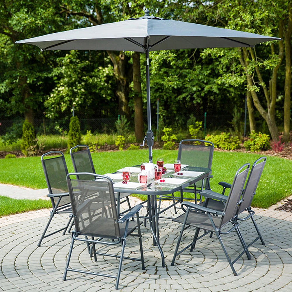 Lauko baldų komplektas PATIO Bordo, antracito