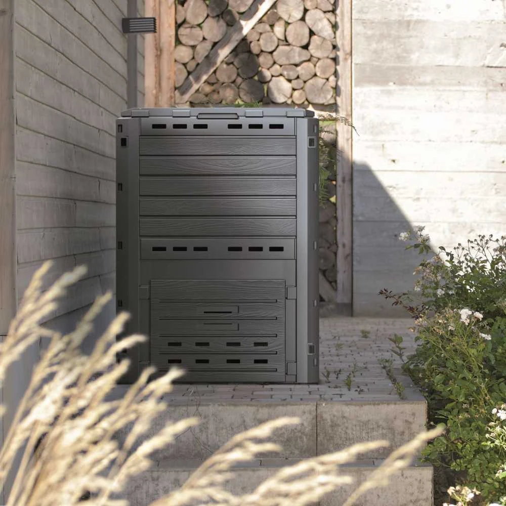 Prosperplast IKST280-S433 "Compogreen Woody" komposto dėžė 280L, antracito spalvos