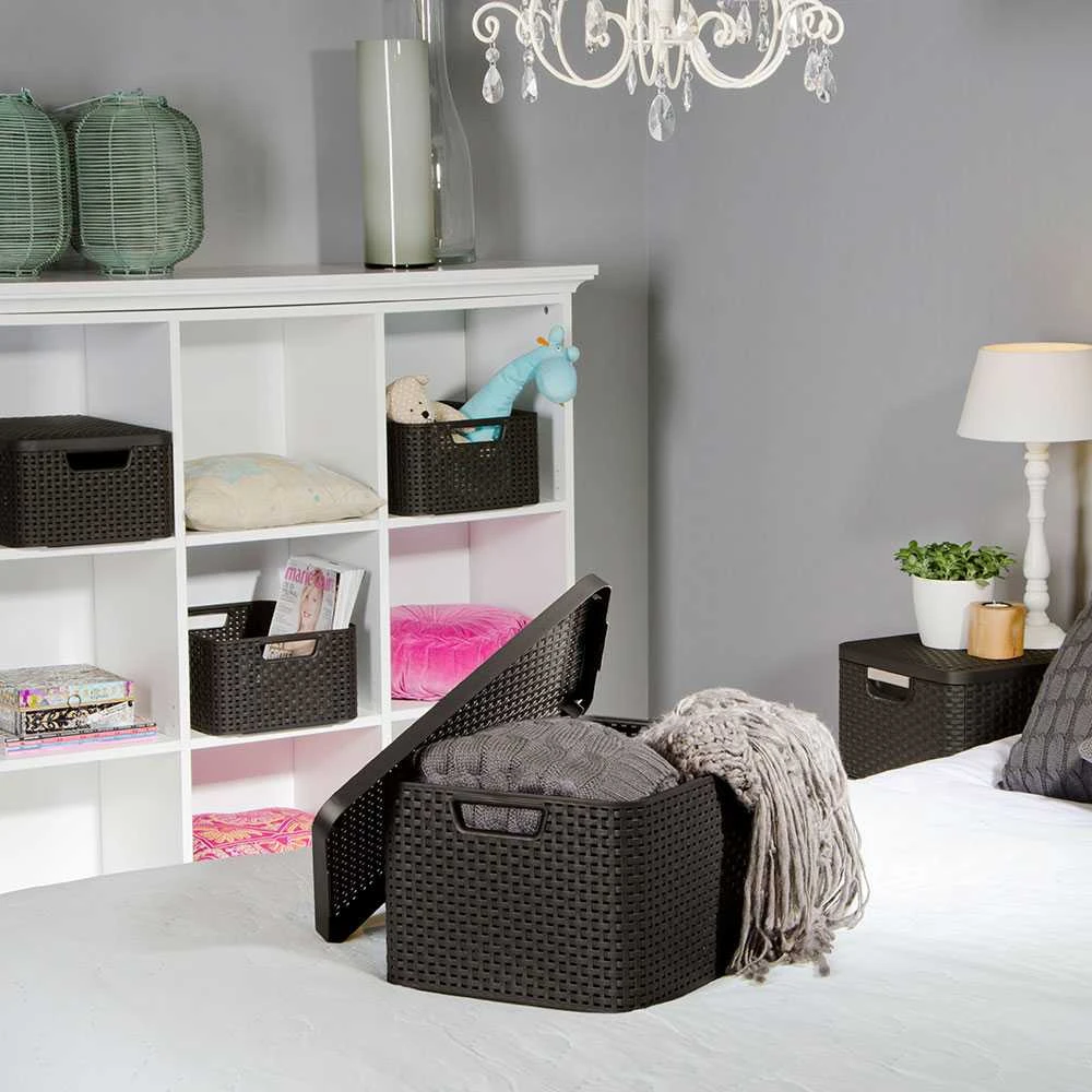 Curver Daiktadėžė su dangčiu Style, metalinė sidabrinė, 30l, L