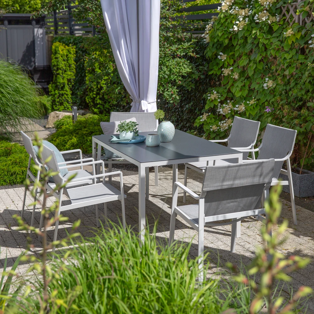 Lauko baldų komplektas Lea baltas PATIO sodo baldų komplektas