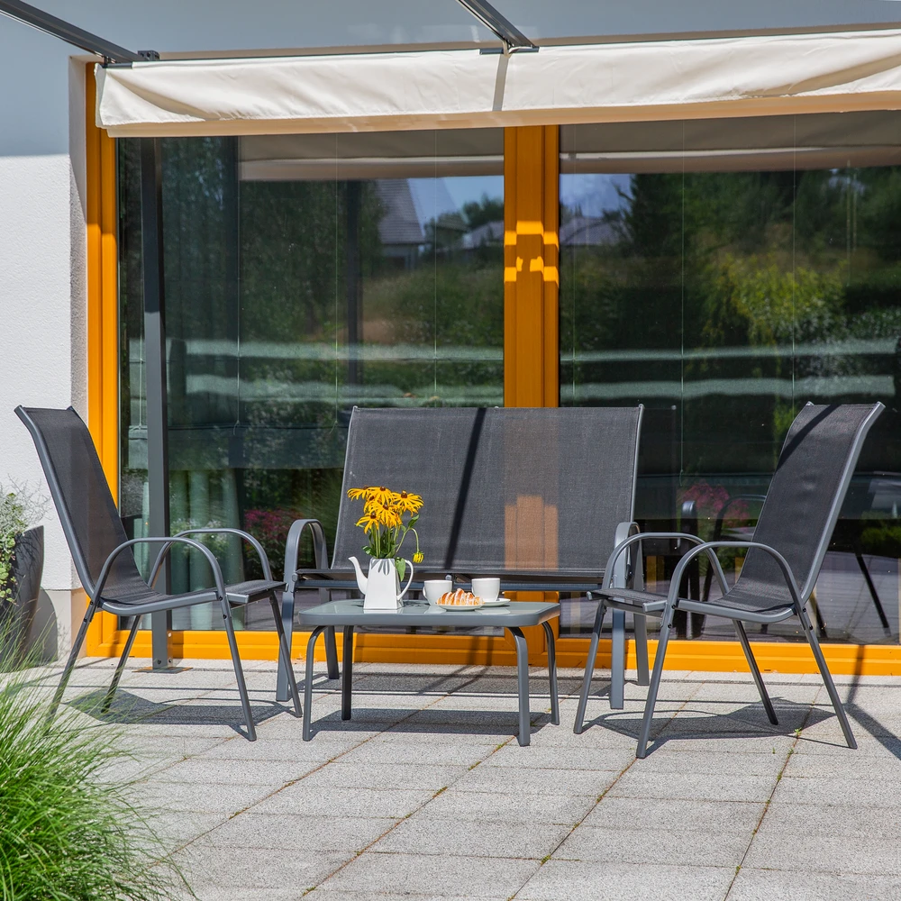 Lauko baldų komplektas Manhattan antracito PATIO sodo baldų komplektas