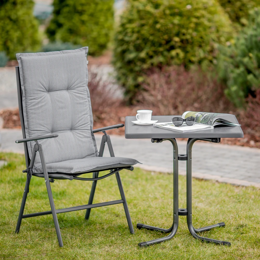 Lauko baldų komplektas Pietūs ir sodo stalas Relax 70 x 70 cm pizarra PATIO