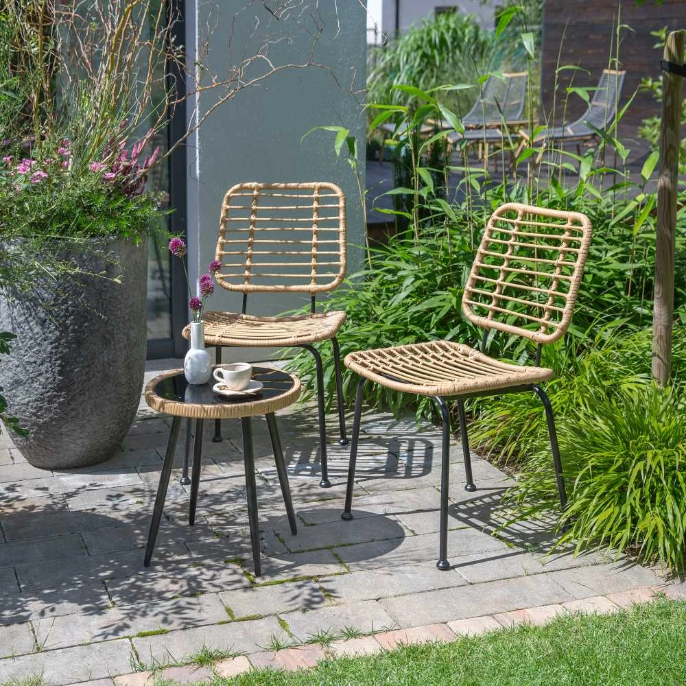 Lauko baldų komplektas Smėlio spalvos technorotango sodo baldų komplektas Joel PATIO