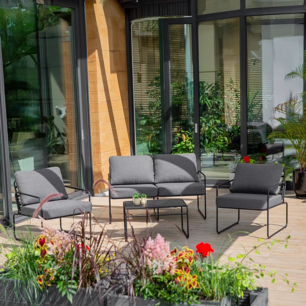 Lauko baldų komplektas Sodo baldų komplektas Nefryt D053-16EB PATIO