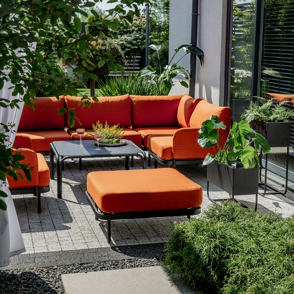 Lauko baldų komplektas Sodo baldų komplektas 6 asmenims Pyrite D042-33DW PATIO