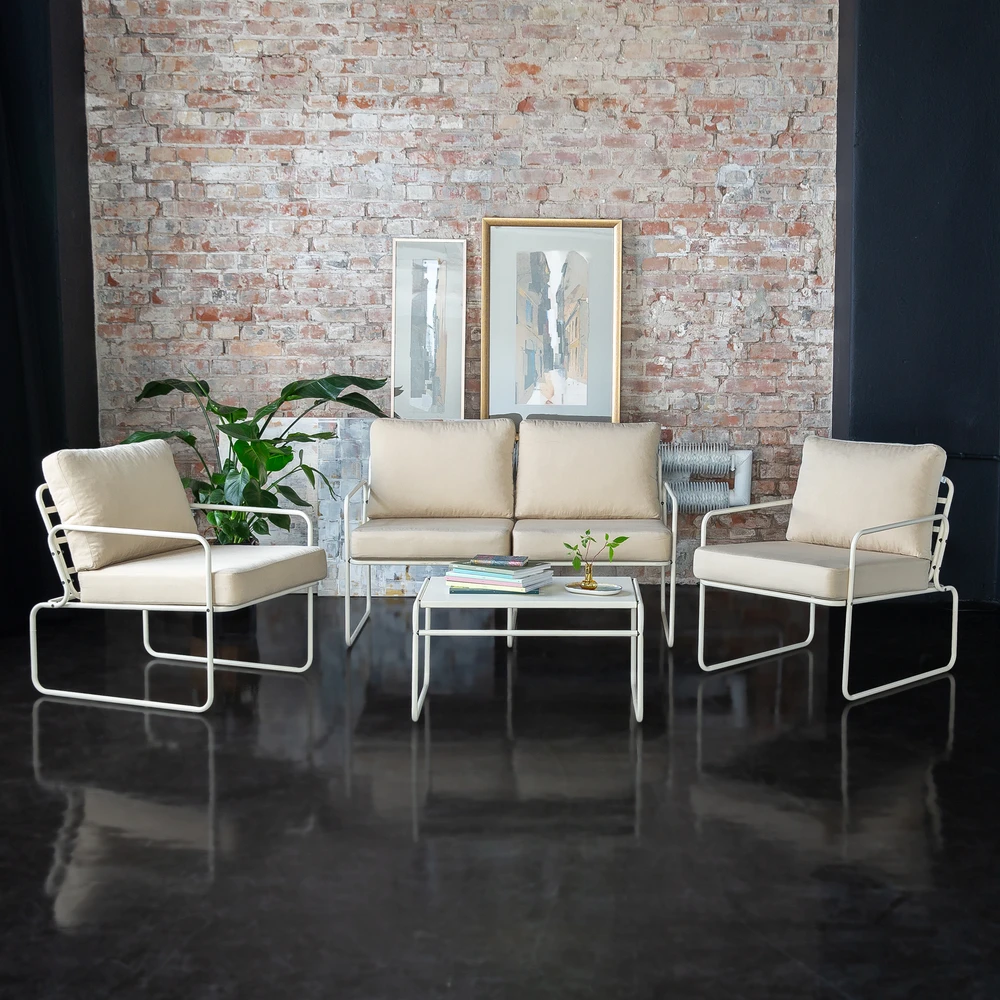Lauko baldų komplektas Sodo baldų komplektas Nefryt D042-45DW PATIO