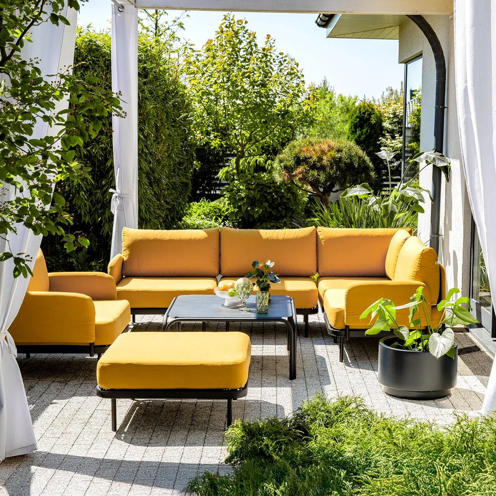 Lauko baldų komplektas Sodo baldų komplektas 6 asmenims Pyrite D042-25DW PATIO