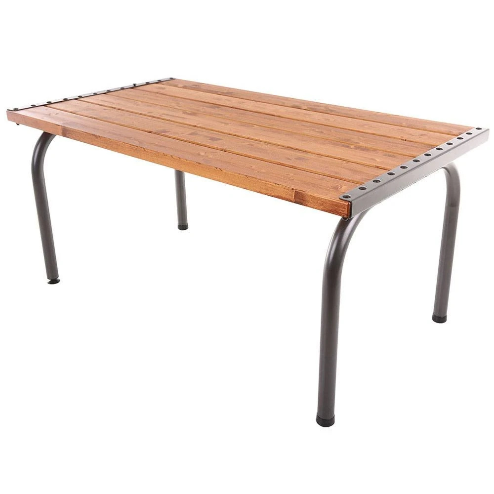 Sodo stalas Patio Park Lux, 151 x 86 cm, rudas