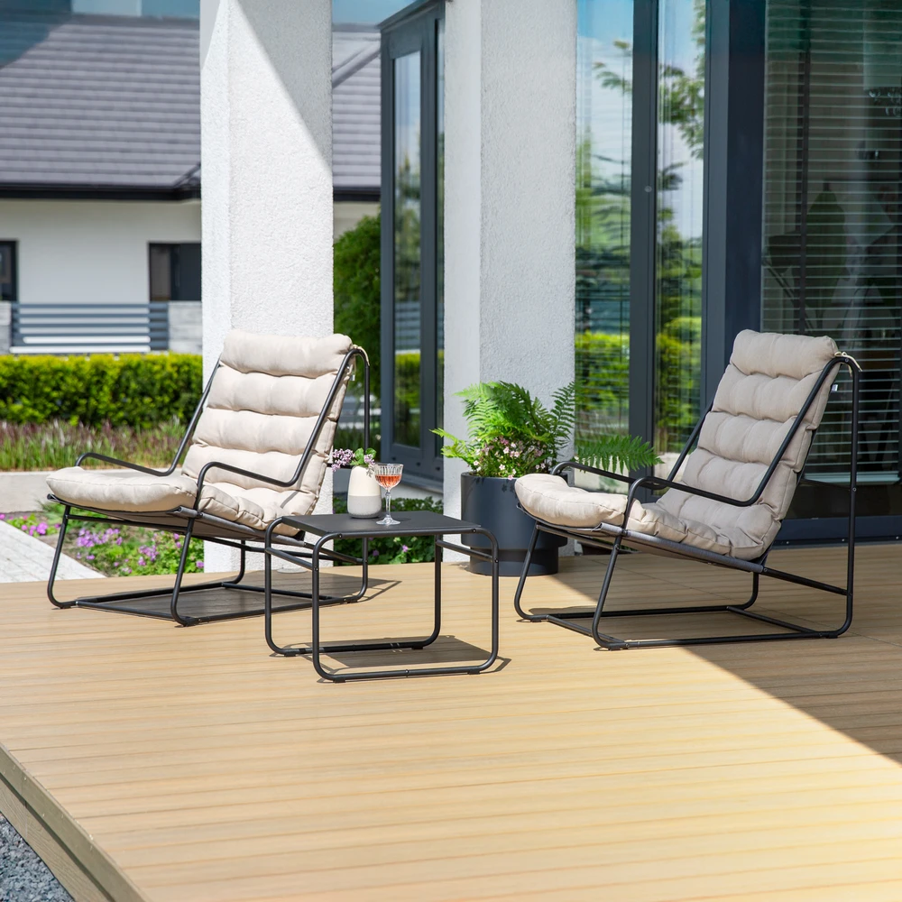 Lauko baldų komplektas Topaz D060-05EW PATIO sodo baldų komplektas su pagalvėlėmis