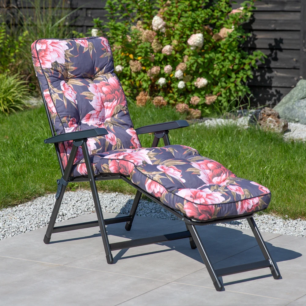 Lena Lounger A098-01PB PATIO sodo gultas su atrama kojoms