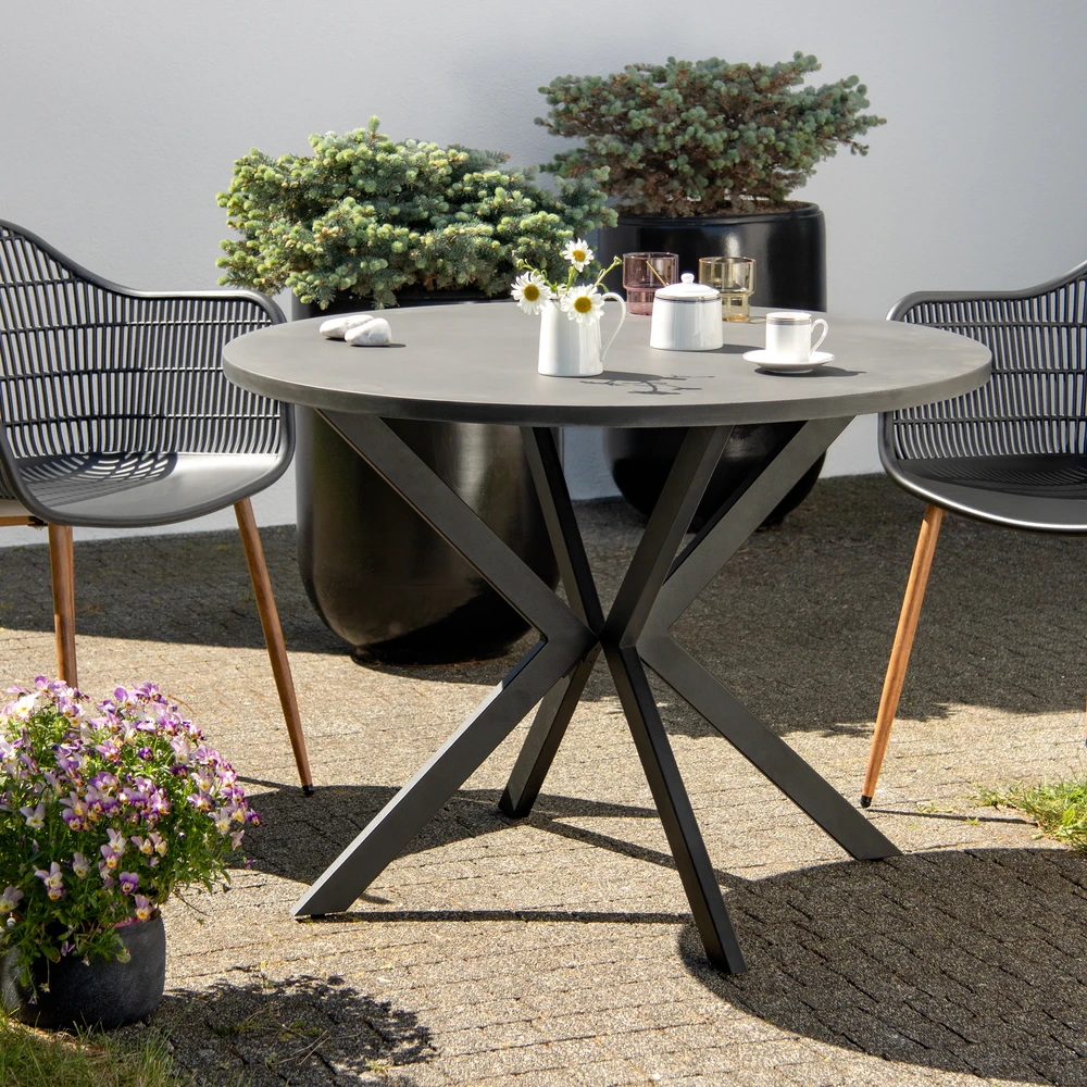 Lukka sodo stalas 100 cm pilkas PATIO