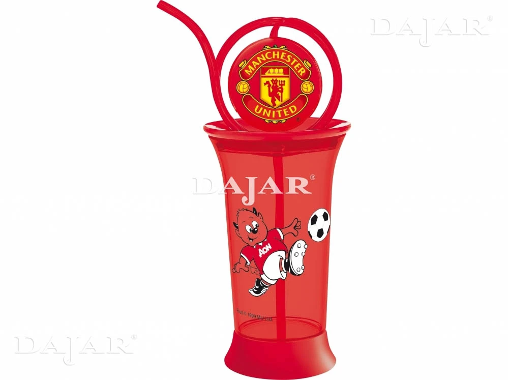 „Manchester United“ 380 ml šiaudų butelis