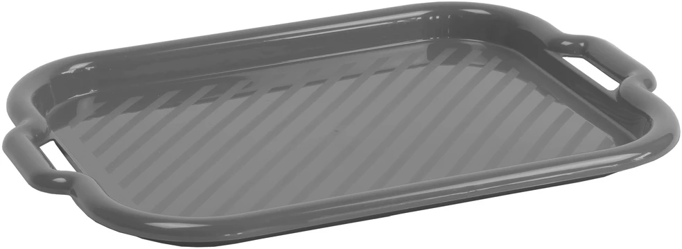 Mažas plastikinis padėklas Clever 40 x 28 x 3 cm pilkas DOMOTTI