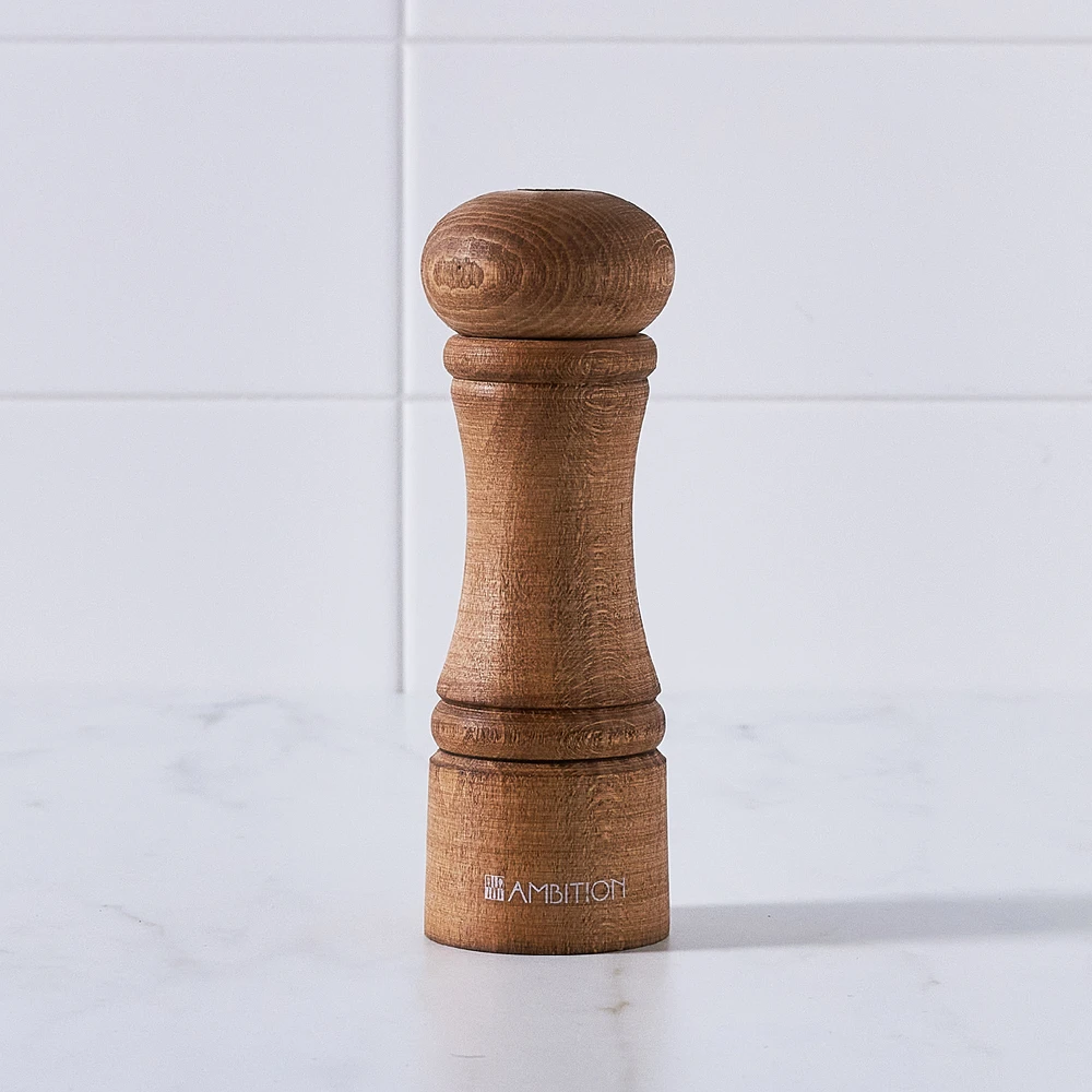 229704 Medinė druskinė 15 cm kaštonas Šachmatai AMBITION