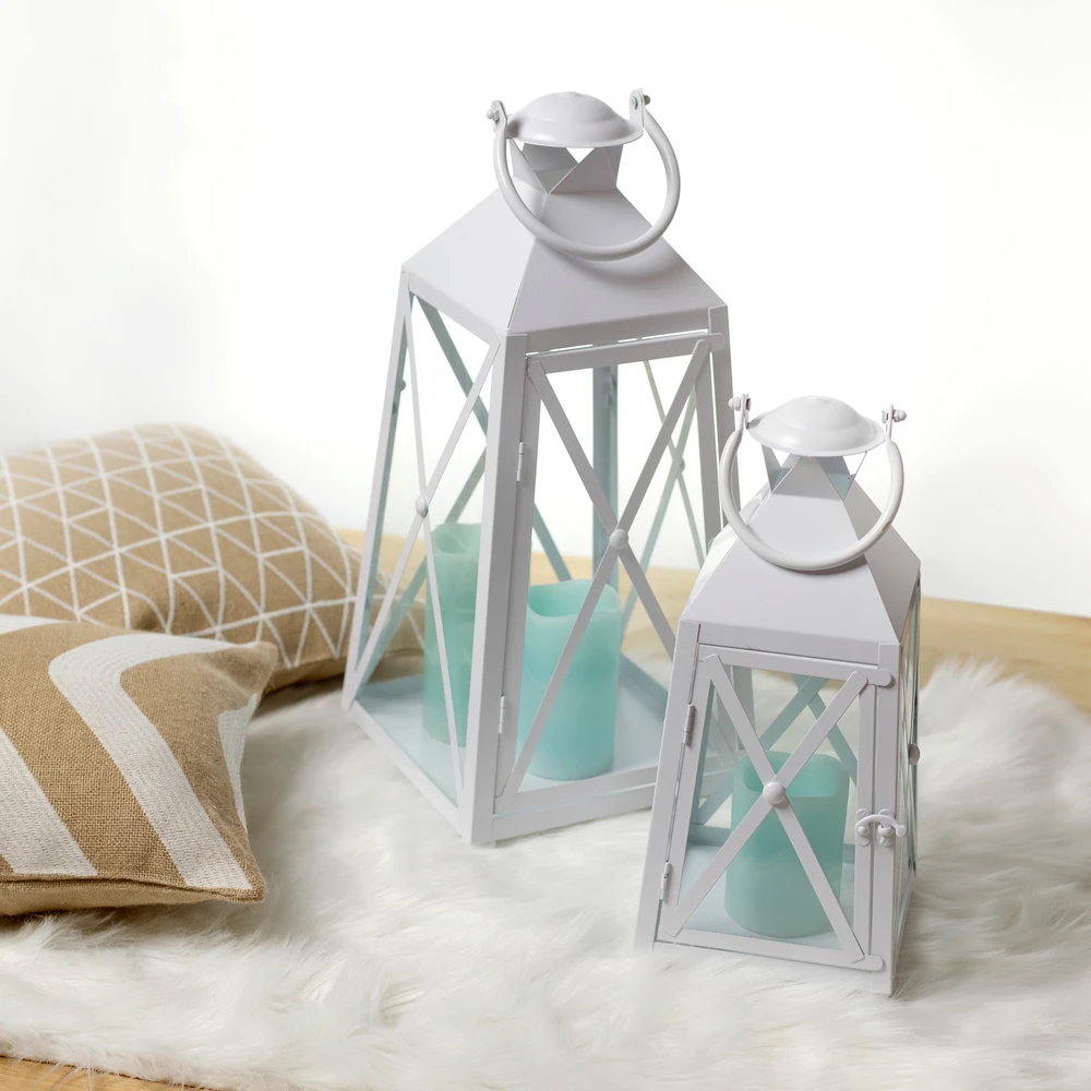 Myhome Lampion Baltas Decor 22,8 x 22,8 x 50 cm MANO NAMAI