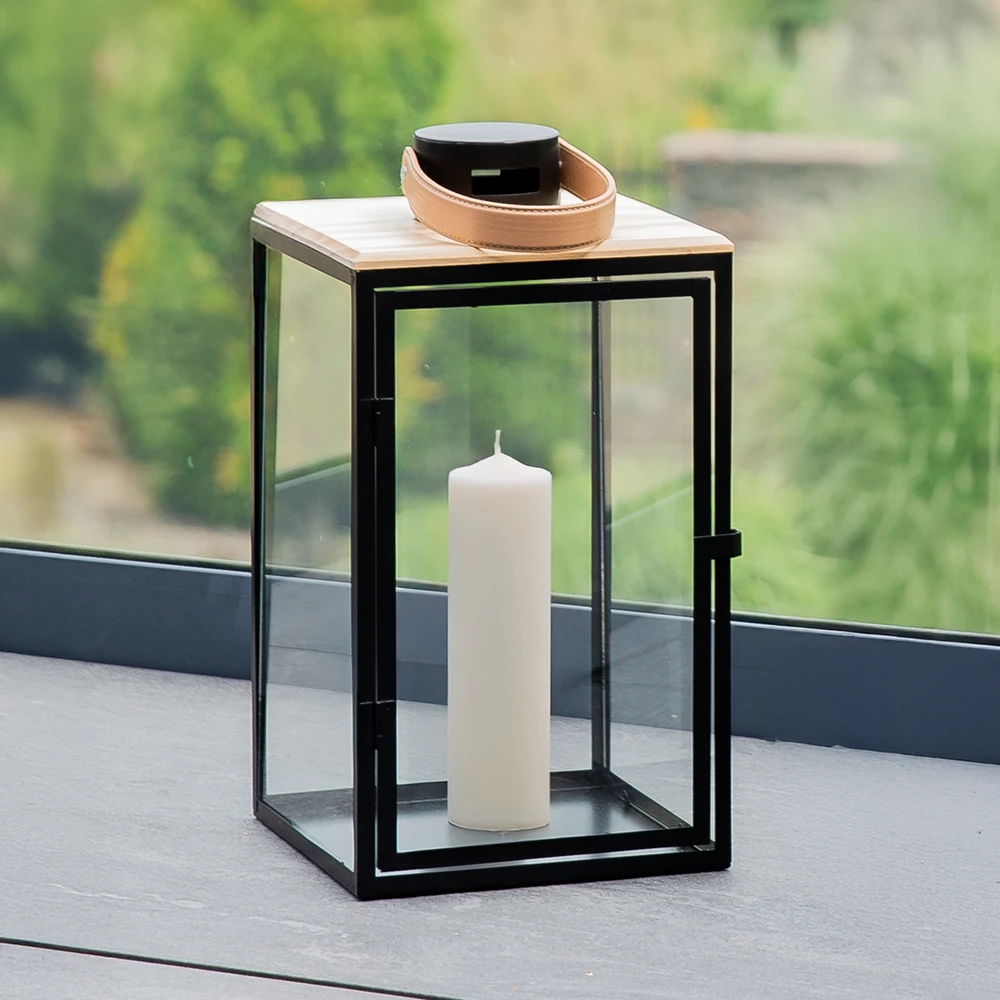 Myhome Lampion Dark Leather 21 x 21 x 40 cm MANO NAMAI