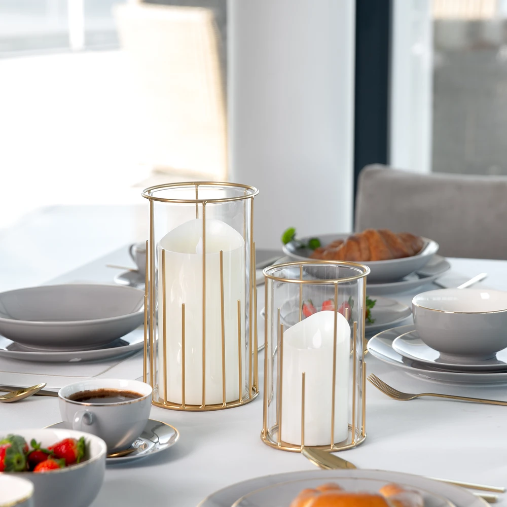 Myhome Lampion Golden Line 11,3 x 11,3 x 18,5 cm MANO NAMAI