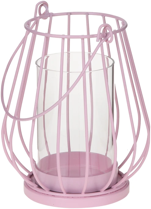 Myhome Lampion Wire Rožinė 11,2 x 11,2 x 13,5 cm MANO NAMAI