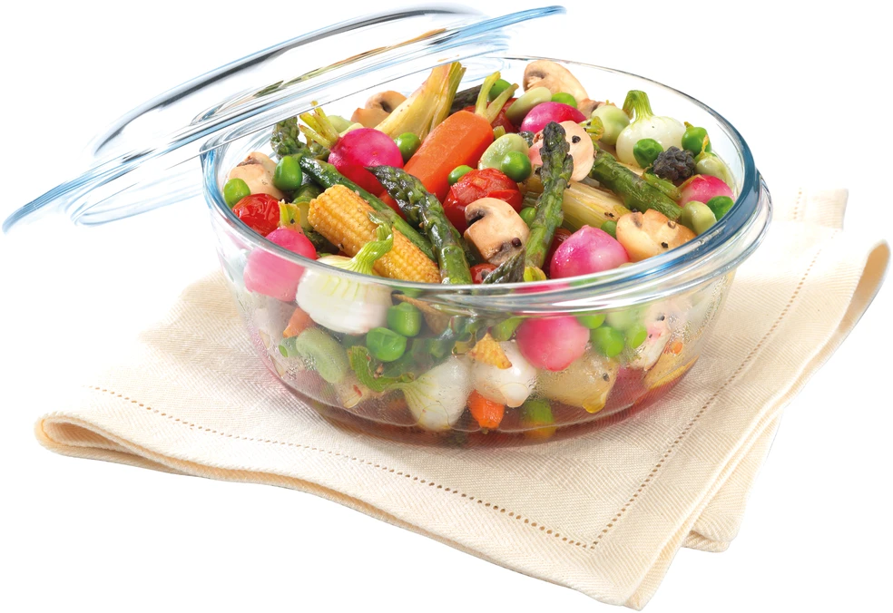 Orkaitėms atsparus indas su dangteliu 1,3 l 4in1 apvalus PYREX