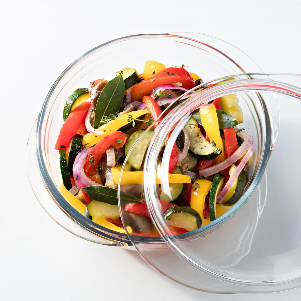 Orkaitėms atsparus indas su dangteliu 3 l 4in1 apvalus PYREX