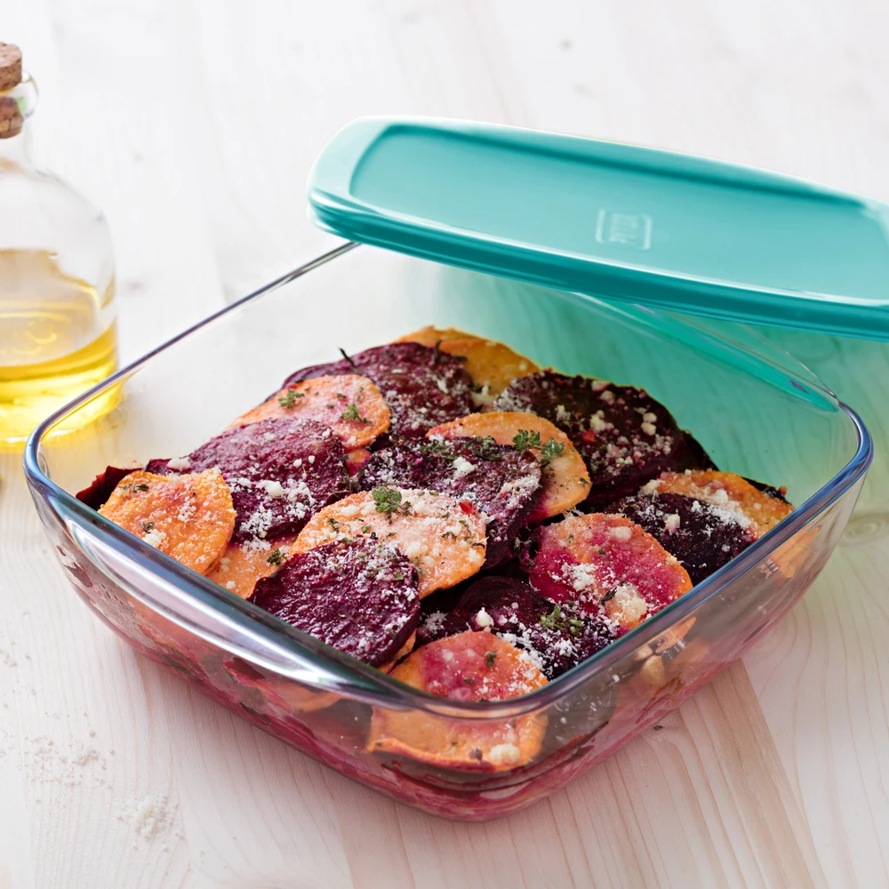 Orkaitėms atsparus patiekalas su dangteliu Cook & Laikyti 25 x 22 x 7 cm PYREX
