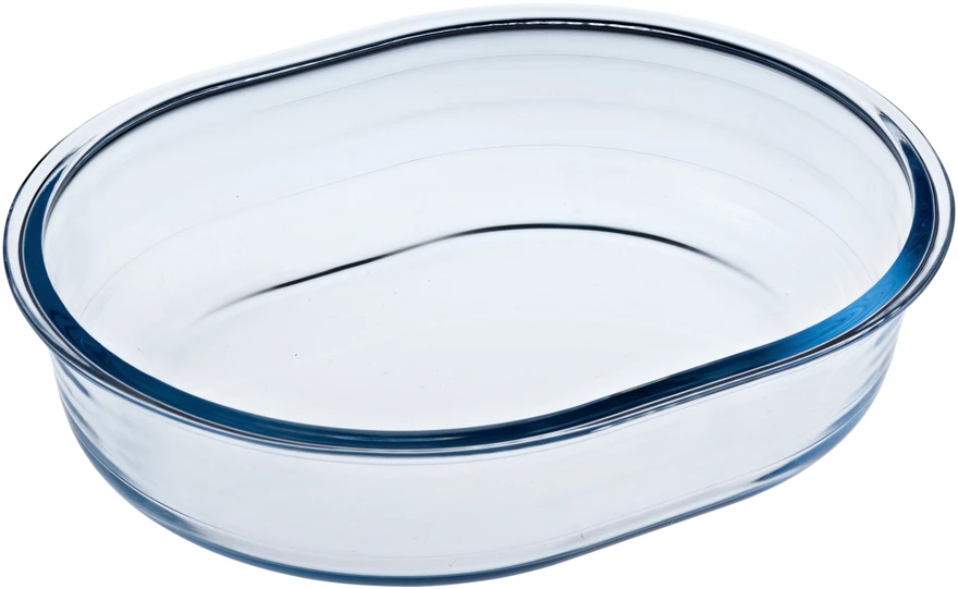 Orkaitei atsparus indas su dangčiu 25 x 20 x 6 cm ovalus OCUISINE