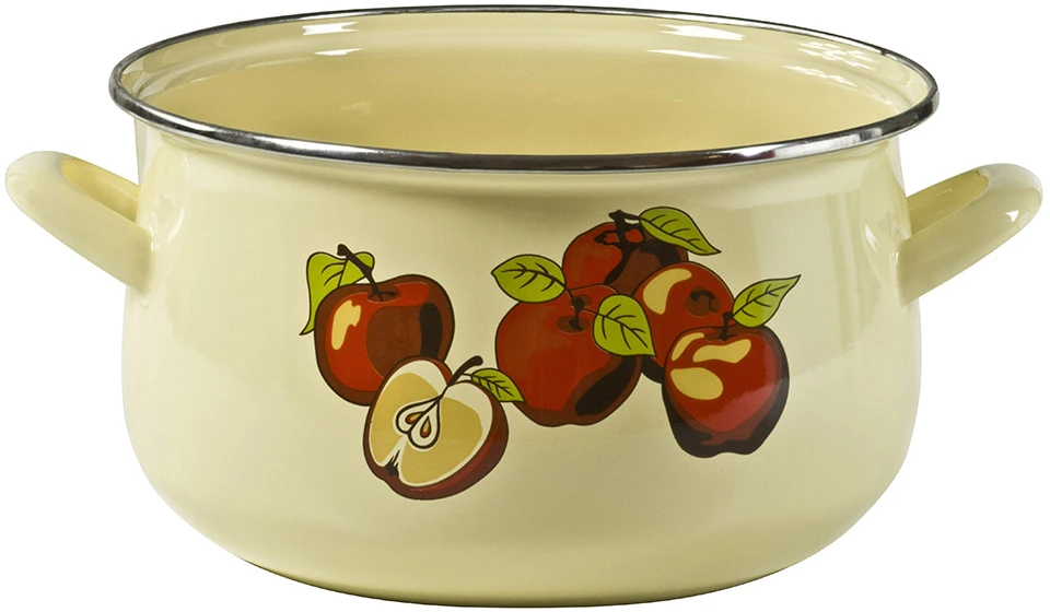 Obuolių emalio puodas 18 cm DOMOTTI