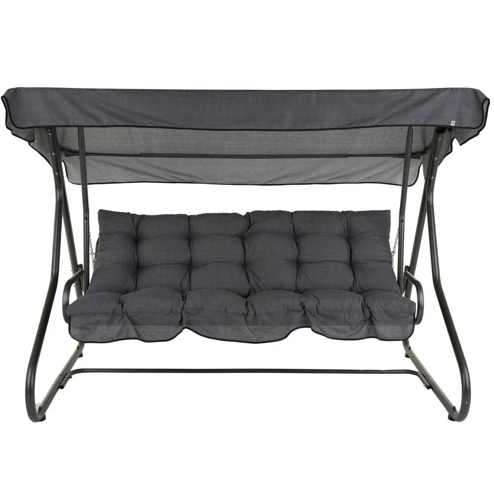 Patio Parma / Milano sodo sūpynių pagalvėlių komplektas su stogeliu, 170 cm, pilkos spalvos