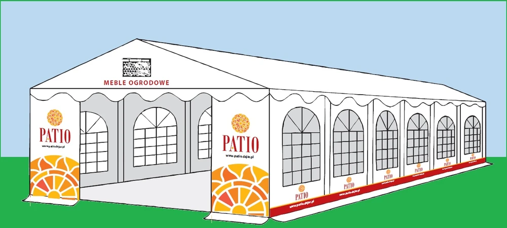 Palapinių salė 6 x 12 m PATIO