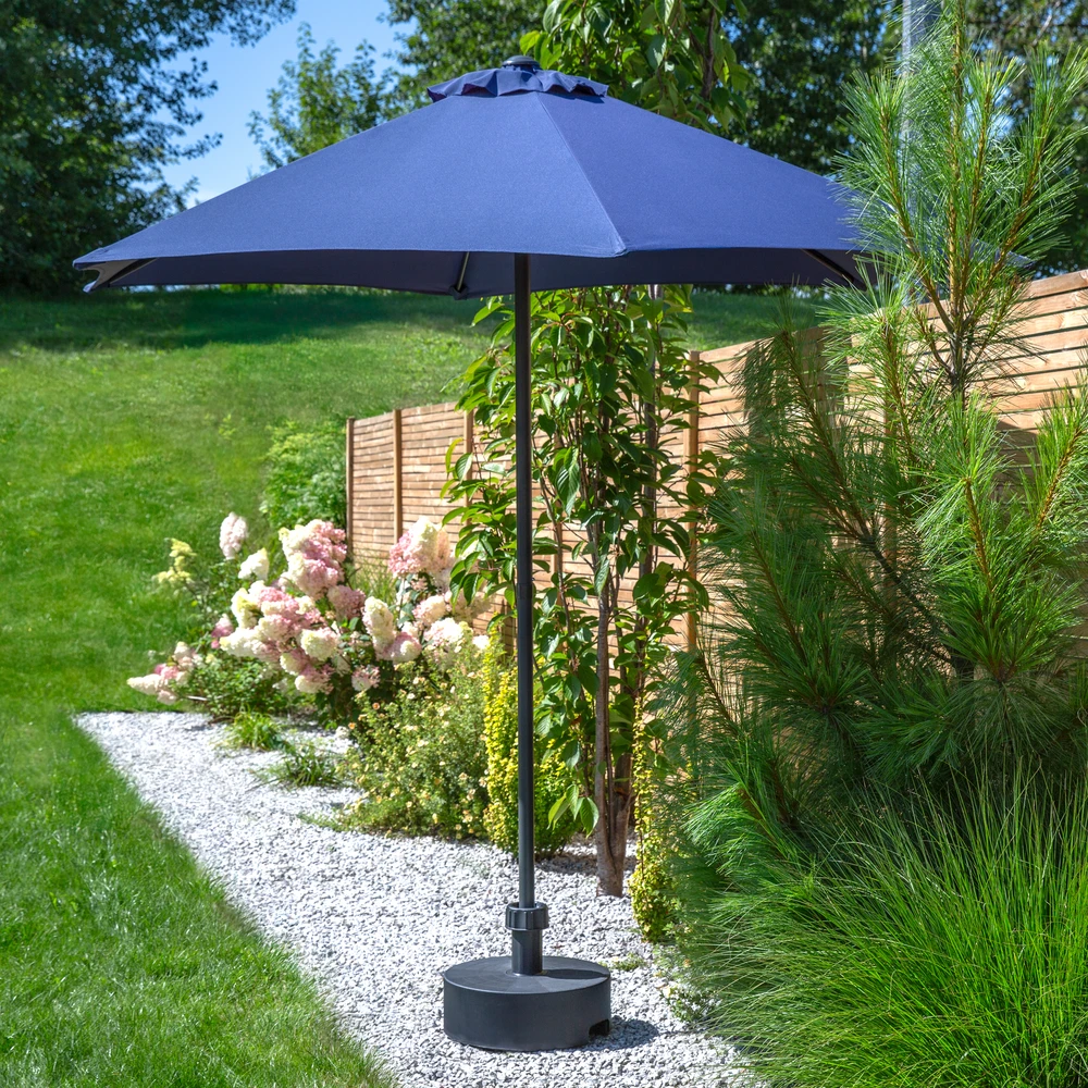 Parasol sodo Push Up 2,5 m tamsiai mėlyna PATIO