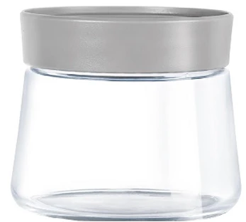 Pasukamas stiklainis su dangteliu 500 ml pilkas LUMINARC