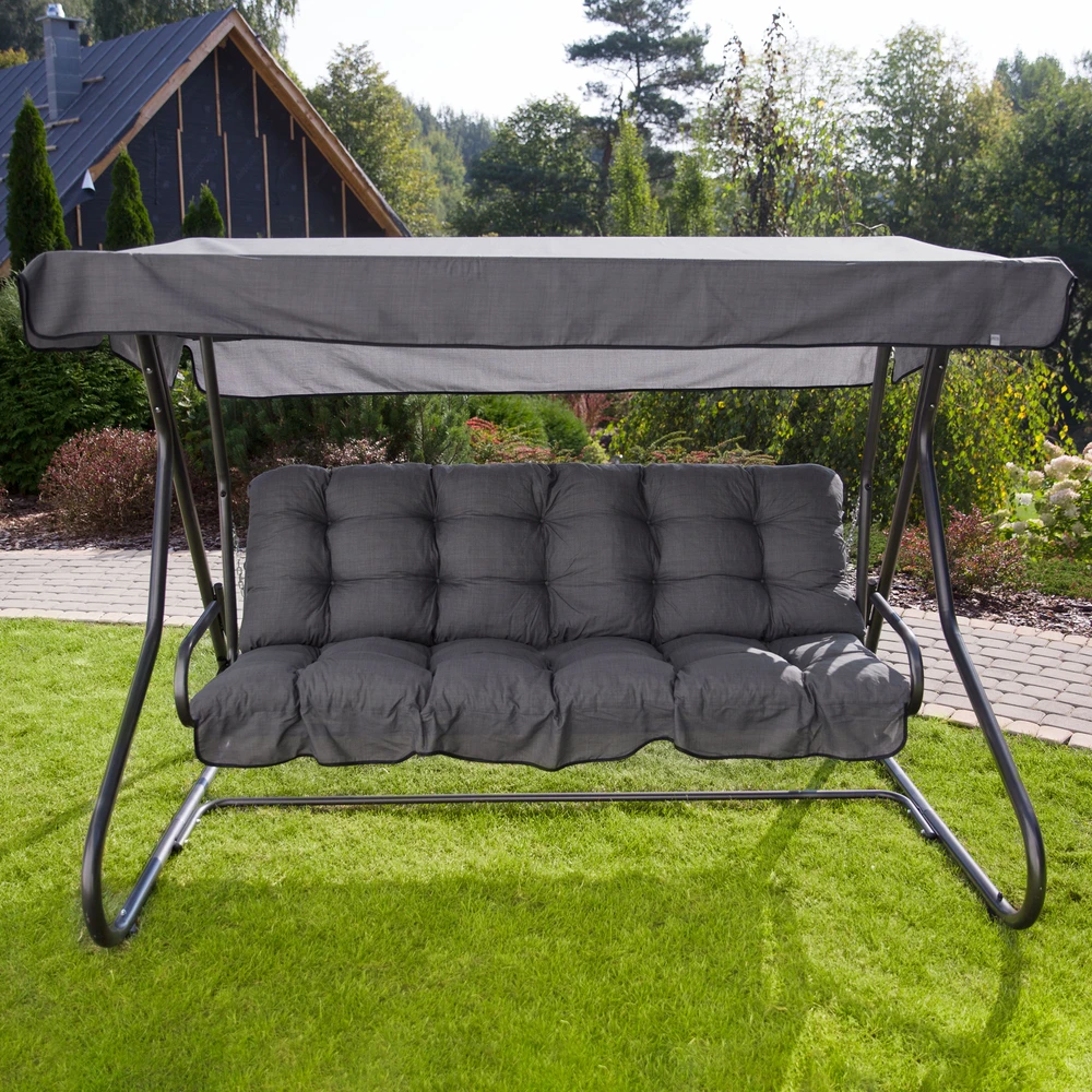 Patio Parma / Milano sodo sūpynių pagalvėlių komplektas su stogeliu, 170 cm, pilkos spalvos