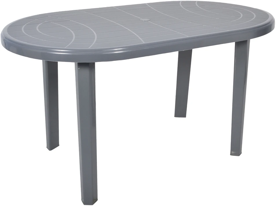 Plastikinis sodo stalas Jantar pilkas 135 x 80 cm OŁER