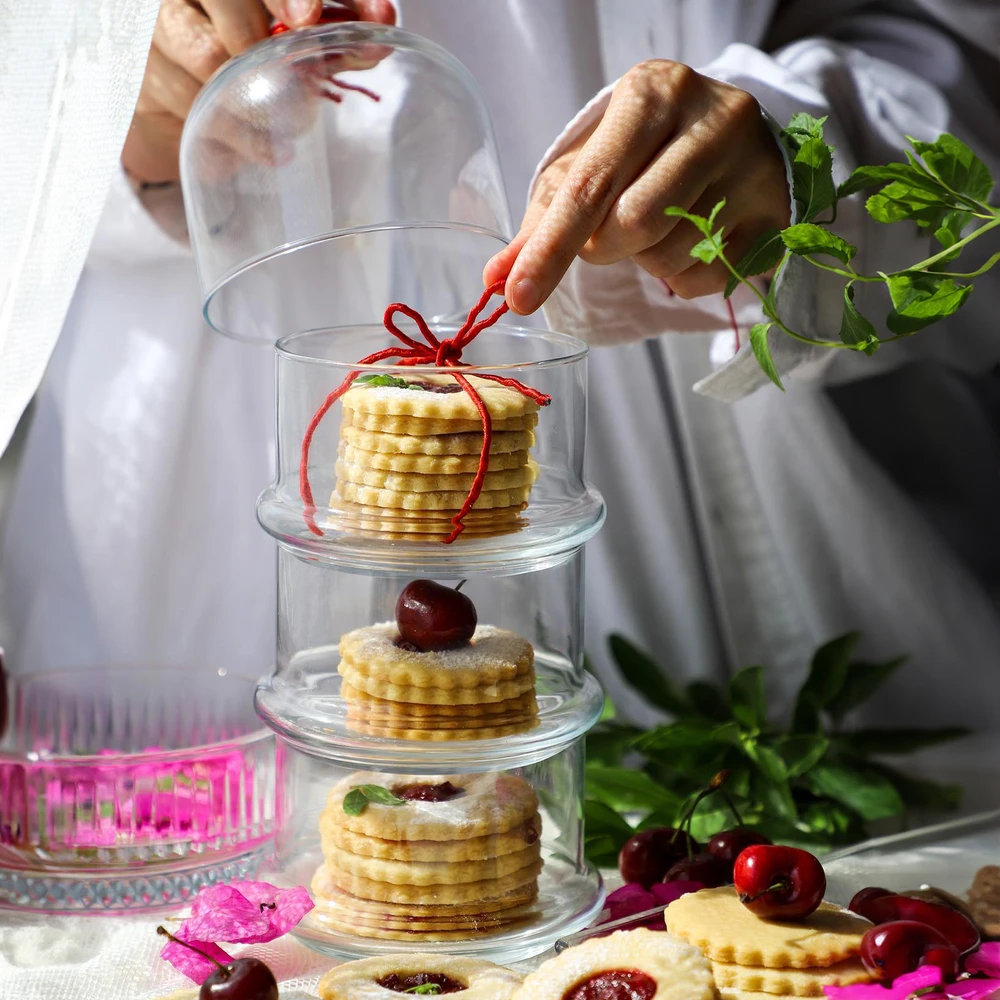 Konteineris / Stiklainis stiklinis 3 lygiai Villa Patisserie 26,1 cm PASABAHCE