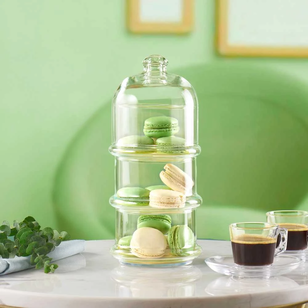 Konteineris / Stiklainis stiklinis 3 lygiai Villa Patisserie 26,1 cm PASABAHCE