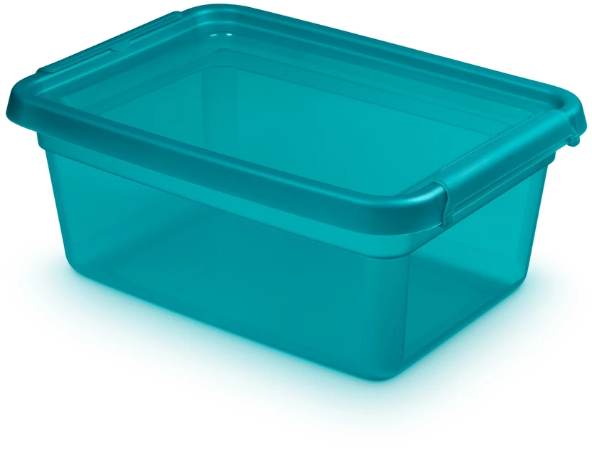 Orplast Ocean „Basestore“ indas su dangteliu ir spaustukais, 28x38x16 cm, 12,5 l, vandenyno spalvos