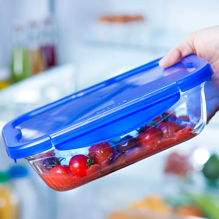 Pyrex 283PG00/7044, Troškintuvas kepimui, Stačiakampis, Stiklas, Plastikas, Skaidrus, -20 - 240 °C