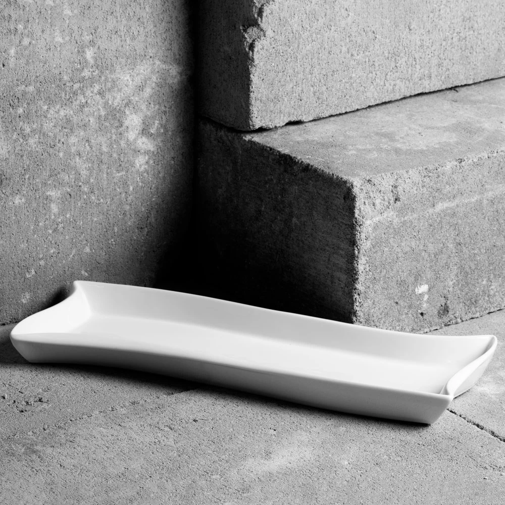 Półmisek Salsa Fala 35 x 12 cm balta AMBITION