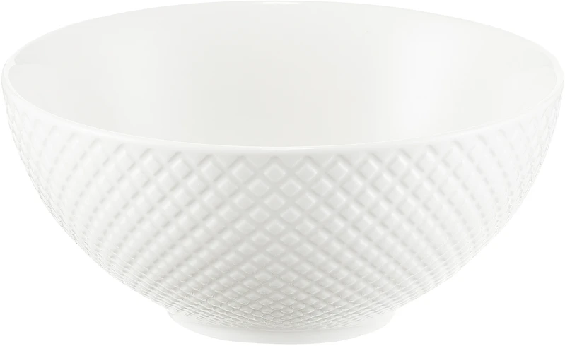 Porcelianinis grotelių formos salotų dubuo, baltas, 16 cm, AMBITION