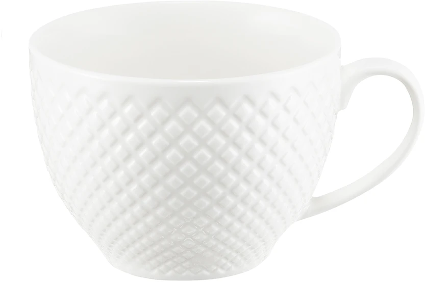Porcelianinis puodelis su tinkleliu, 260 ml, baltas, AMBITION