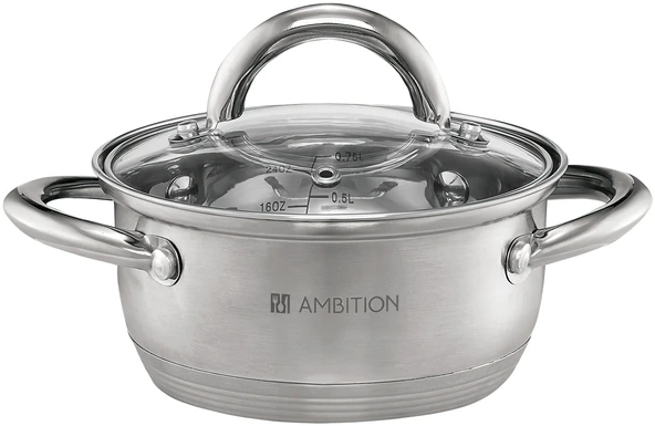 WMF Puodas plieno su dangteliu Solar 16 cm 1,9 l AMBITION