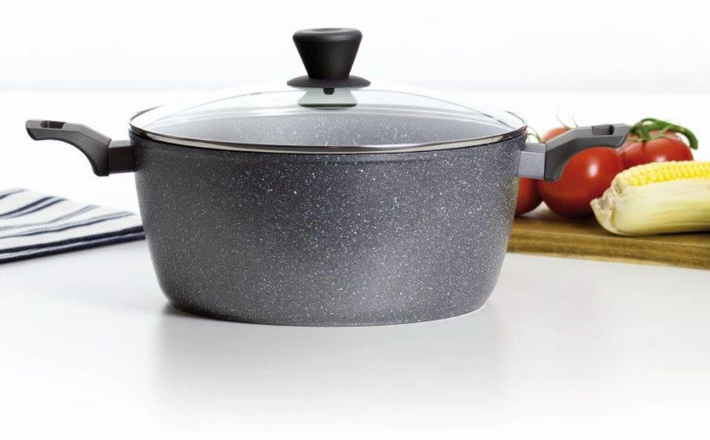 Dajar Puodas AMBITION SILVERSTONE, aliuminis, su dangčiu, tinka ir indukcinei viryklei, ø 20 cm., 2 L