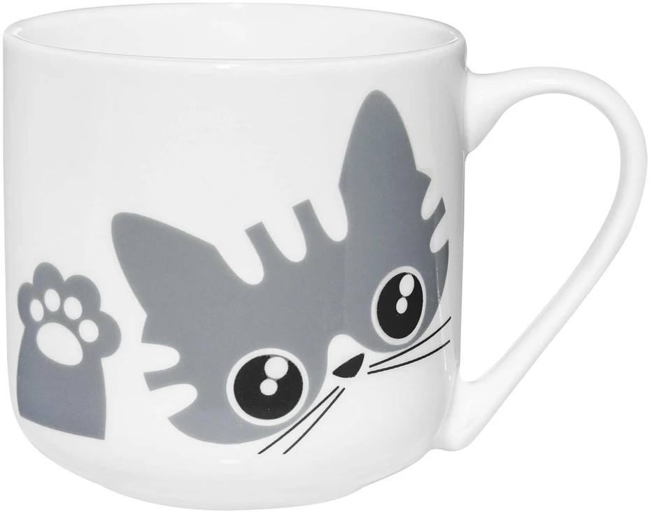 Puodelis 440 ml Kitty pilkas cat AMBITION