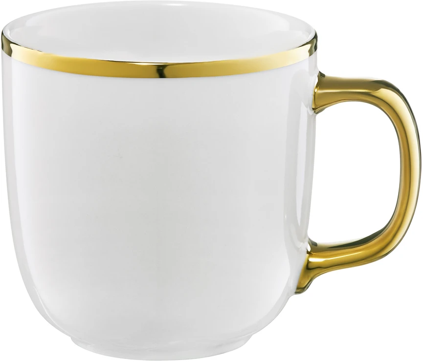 Puodelis Royal 330 ml balta ir-auksinė AMBITION