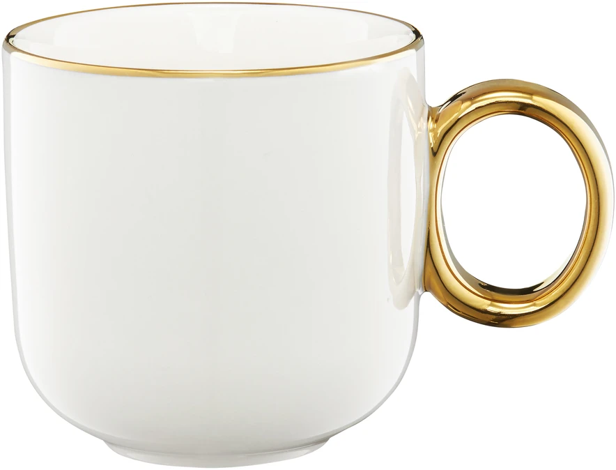 Puodelis Royal 380 ml balta ir-auksinė AMBITION