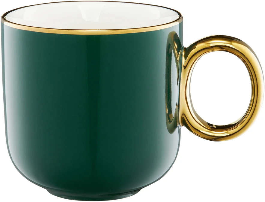 Puodelis Royal 380 ml zielono-auksinė AMBITION