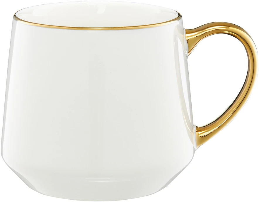 Puodelis Royal 460 ml balta ir-auksinė AMBITION