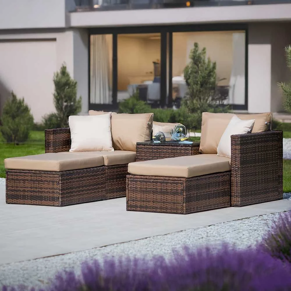 Modulinių lauko baldų komplektas PATIO Gaia Venge